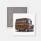 Cartoon bestelwagen magneet (Voorkant / Achterkant)