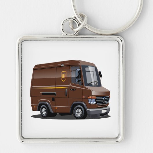 Cartoon bestelwagen sleutelhanger (Voorkant)