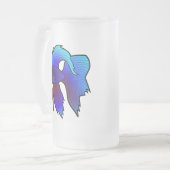 Cartoon Betta Fish / Siamese vechtvis Matglas Bierpul (Voorkant links)