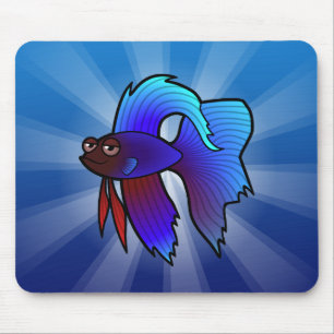 Cartoon Betta Fish / Siamese vechtvis Muismat