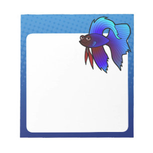 Cartoon Betta Fish / Siamese vechtvis Notitieblok