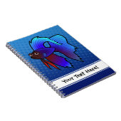 Cartoon Betta Fish / Siamese vechtvis Notitieboek (Rechterzijde)