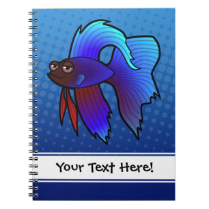 Cartoon Betta Fish / Siamese vechtvis Notitieboek