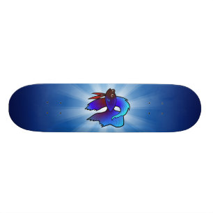 Cartoon Betta Fish / Siamese vechtvis Persoonlijk Skateboard