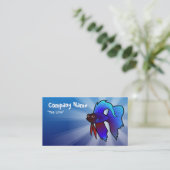 Cartoon Betta Fish / Siamese vechtvis Visitekaartje (Staand voorkant)