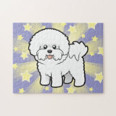 Cartoon Bichon Frise Legpuzzel (Horizontaal)