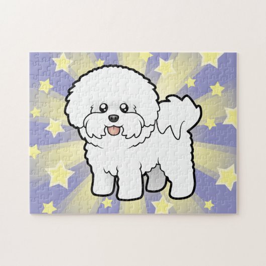 Cartoon Bichon Frise Legpuzzel (Horizontaal)