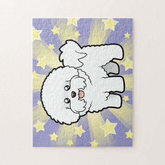 Cartoon Bichon Frise Legpuzzel (Verticaal)