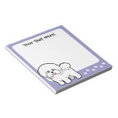 Cartoon Bichon Frise Notitieblok (Schuin)