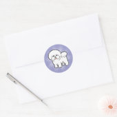 Cartoon Bichon Frise Ronde Sticker (Envelop)