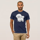 Cartoon Bichon Frise T-shirt (Voorkant volledig)