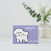Cartoon Bichon Frise Visitekaartje (Staand voorkant)
