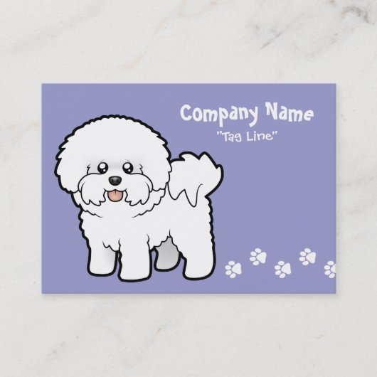 Cartoon Bichon Frise Visitekaartje (Voorkant)