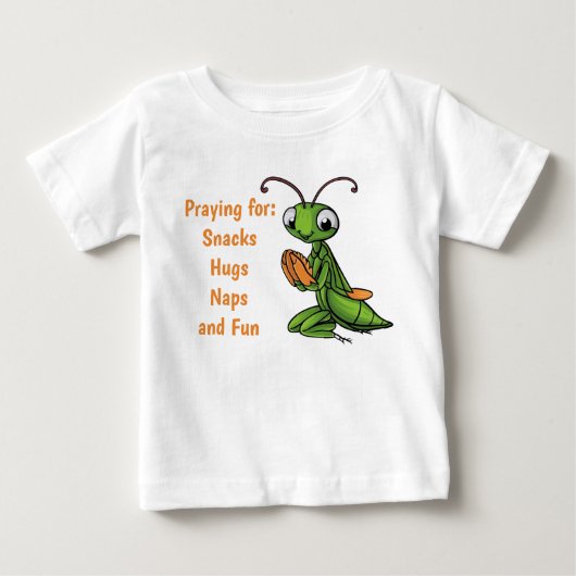Cartoon bidsprinkhaan peuter T-shirt (Voorkant)