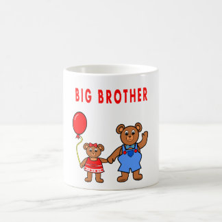 Cartoon big broer beer & zus mok voor kinderen