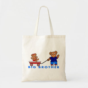 Cartoon Big Brother Little Sister Beer Canvas tas