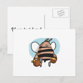 Cartoon bij bijen briefkaart (Voorkant / Achterkant)