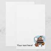 Cartoon bij bijen briefpapier (Voorkant / Achterkant)