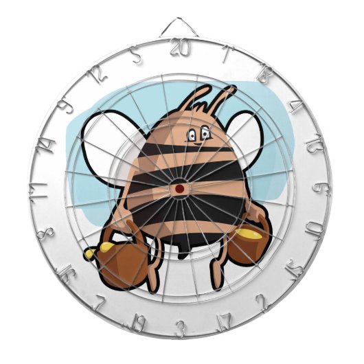 Cartoon bij bijen dartbord (Voorkant)