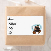 Cartoon bij bijen etiket (Insitu)