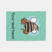 Cartoon bij bijen fleece deken (Voorkant (Horizontaal))