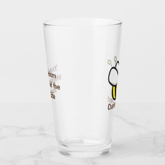 Cartoon bij bijen glas (Rechts)