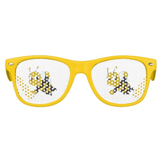 Cartoon bij bijen kinder zonnebril (Voorkant)