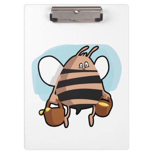 Cartoon bij bijen klembord (Voorkant)
