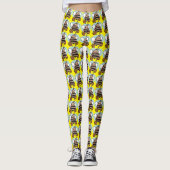 Cartoon bij bijen leggings (Voorkant)