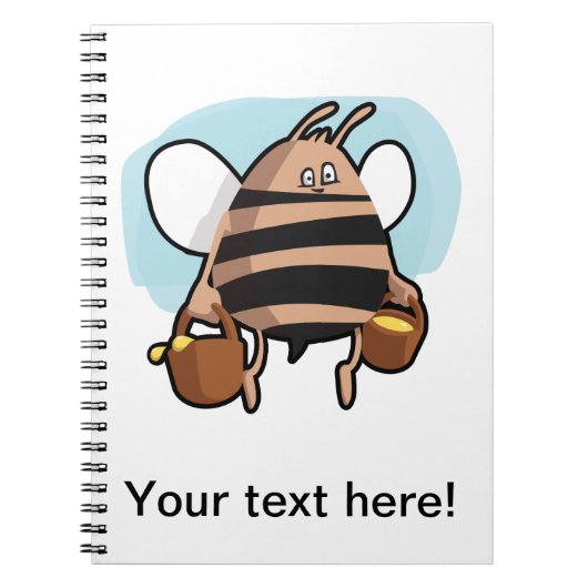 Cartoon bij bijen notitieboek (Voorkant)