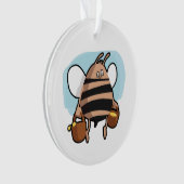 Cartoon bij bijen ornament (voorkant)