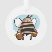Cartoon bij bijen ornament (achterkant)