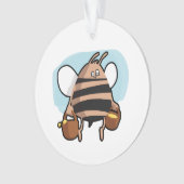 Cartoon bij bijen ornament (voorkant)