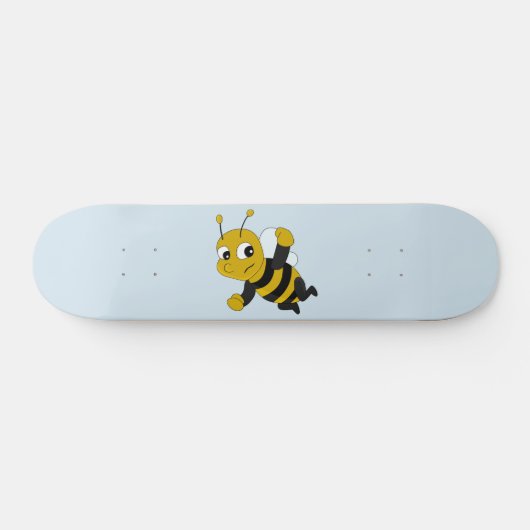 Cartoon bij bijen persoonlijk skateboard (Horizontaal)