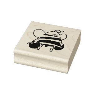 Cartoon bij bijen rubberstempel