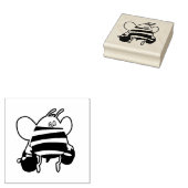 Cartoon bij bijen rubberstempel (Gestempeld)