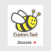 Cartoon bij bijen sticker (Vel)