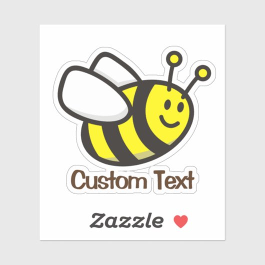 Cartoon bij bijen sticker (Vel)