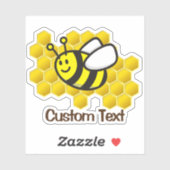 Cartoon bij bijen sticker (Vel)