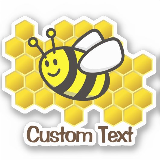 Cartoon bij bijen sticker (Voorkant)