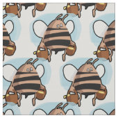 Cartoon bij bijen stof (Swatch)