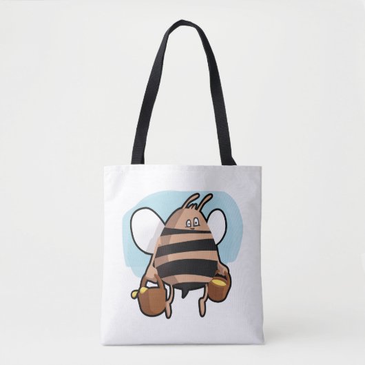 Cartoon bij bijen tote bag (Voorkant)