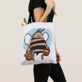 Cartoon bij bijen tote bag (Dichtbij)