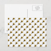 Cartoon bijenpatroon briefkaart (Voorkant / Achterkant)