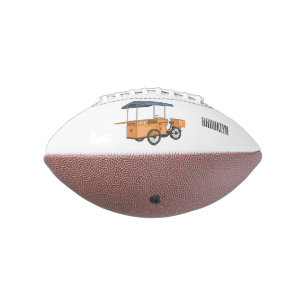 Cartoon bike food cart american football