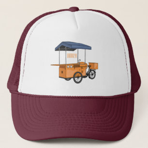 Cartoon bike food cart trucker pet