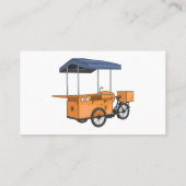 Cartoon bike food cart visitekaartje (Achterkant)
