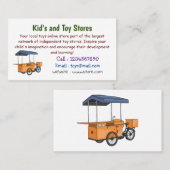 Cartoon bike food cart visitekaartje (Voorkant / Achterkant)
