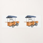 Cartoon bike food cart yogamat (Achterkant (horizontaal))