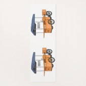 Cartoon bike food cart yogamat (Achterkant)